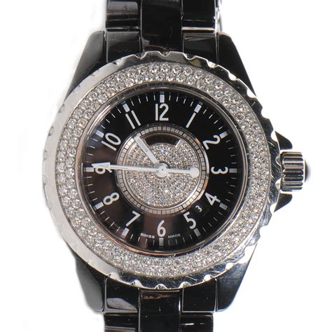 chanel j12 black diamond dial price|Chanel j12 diamond bezel.